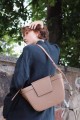 Betty Rosewood średnia torebka skórzana zapinana na suwak, crossbody, klasyczna torebka